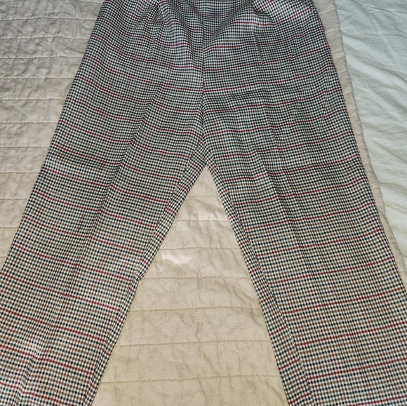 Plaid Cold Shoulder Blouse and pants set - Picture 8 of 10